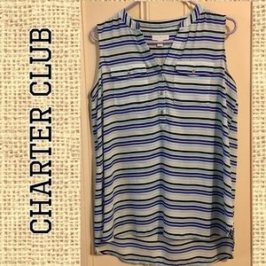 Charter Club Sleeveless Pullover Top